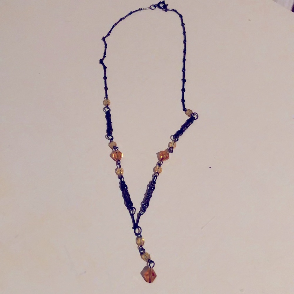 Antique  looking lariat necklace , 16”